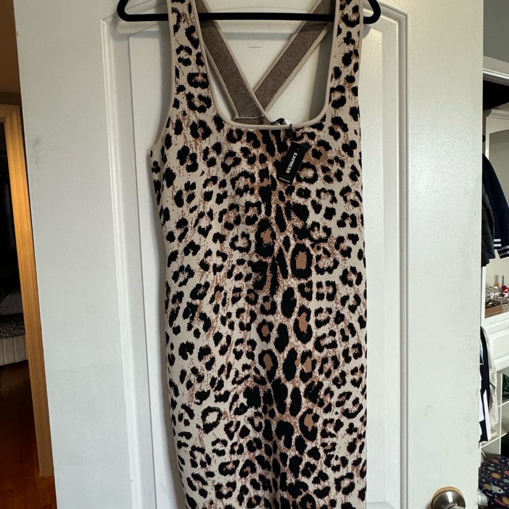 Express Animal Print Knit Top